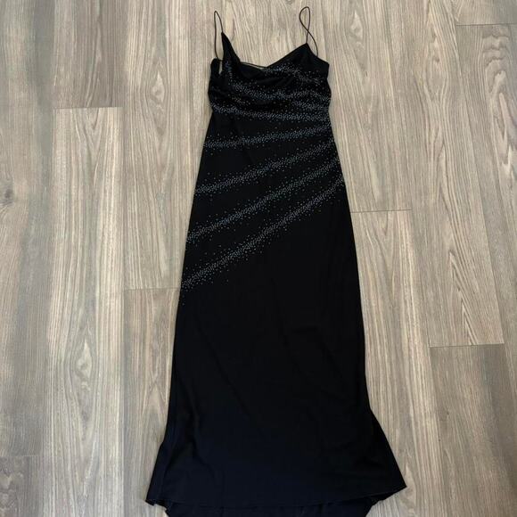 Stunning Vtg 2000s backless beaded Maxi Dress *flaw* - Picture 3 of 8